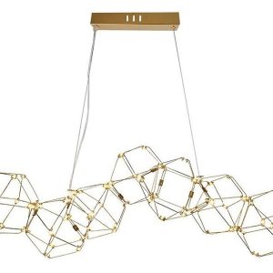 Lampa wisząca VT-7918 LED 84-punktowa zlota 174559 Lampa wisząca VT-7918 LED 84-punktowa zlota 174559