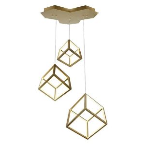 Lampa wisząca VT-7920 LED 3-punktowa ze ściemniaczem złota 174563 Lampa wisząca VT-7920 LED 3-punktowa ze ściemniaczem złota 174563