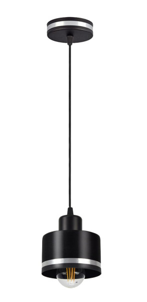 Lampa wisząca WAMA czarno-srebrna 1xE27x40W wym:100x12x12cm IP20 Candellux 1030020