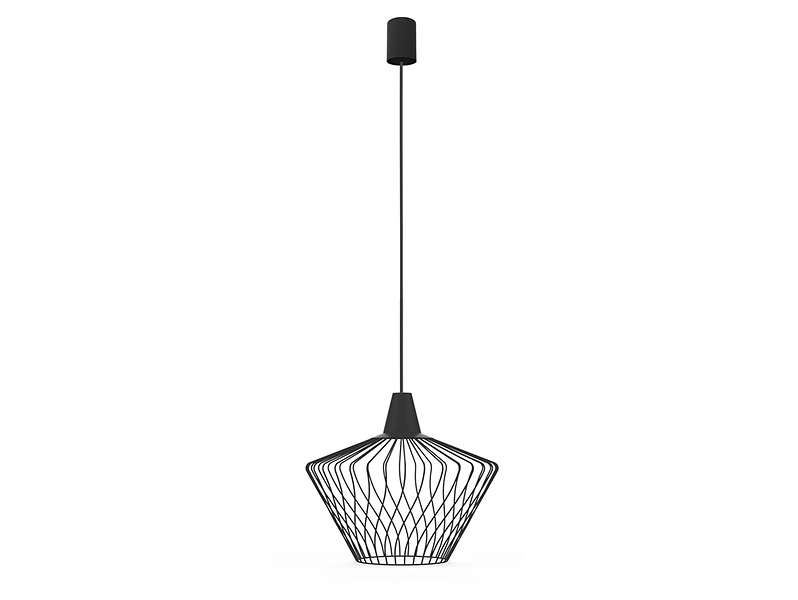 Lampa wisząca Wave S stalowa czarna 147949