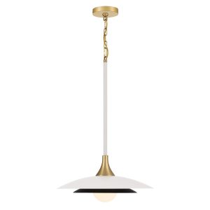 Lampa wisząca WELSH matowy biało-złota-biała LED 1x15W 750lm Quintiesse 836223