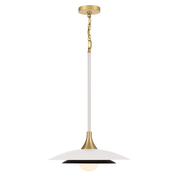 Lampa wisząca WELSH matowy biało-złota-biała LED 1x15W 750lm Quintiesse 836223