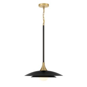 Lampa wisząca WELSH matowy czarno-złota-biała LED 1x15W 750lm Quintiesse 837387