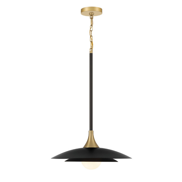 Lampa wisząca WELSH matowy czarno-złota-biała LED 1x15W 750lm Quintiesse 837387
