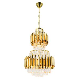 Lampa wisząca Wersal 6-punktowa metalowa złota 194684