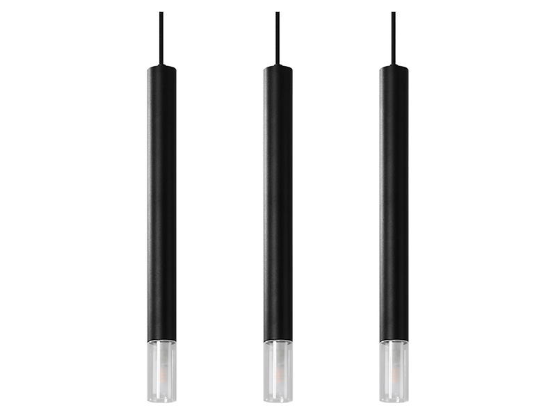 Lampa wisząca Wezyr 3-punktowa stalowa czarna 52550