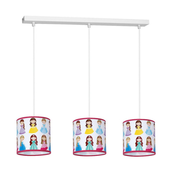 Lampa wisząca wielokolorowa PRINCESS 3xE27x40W wym: 90x65x15 cm Milagro 859114