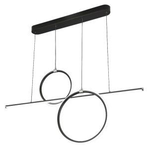 Lampa wisząca Willow czarna matowa-biała LED 1x48W 4000K 2760lm Rabalux 854718 Lampa wisząca Willow czarna matowa-biała LED 1x48W 4000K 2760lm Rabalux 854718