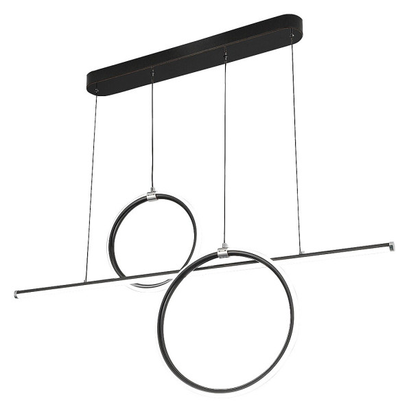 Lampa wisząca Willow czarna matowa-biała LED 1x48W 4000K 2760lm Rabalux 854718