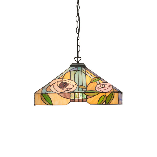 Lampa wisząca WILLOW róże brązowa 3xE27x40W IP20 Tiffany 988591