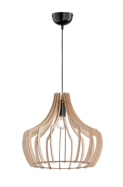 Lampa wisząca WOOD jasne drewno-czarna 1xE27x60W wym:150x44x44cm IP20 RL 1019382
