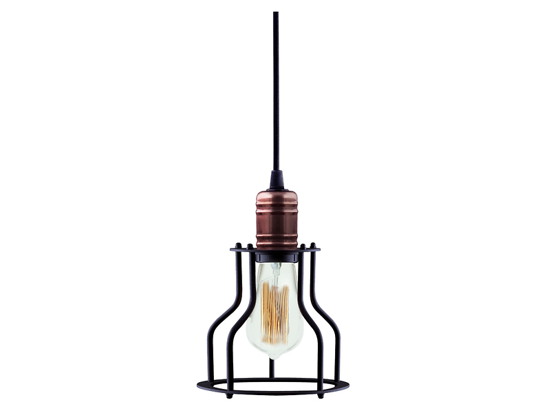 Lampa wisząca Workshop stalowa czarna 14192