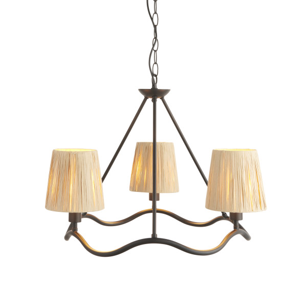 Lampa wisząca WRIGGLE czarna matowa 3xE14x15W IP20 Endon 1026895