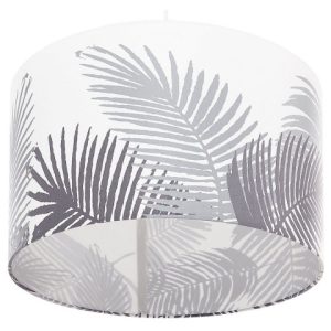 Lampa wisząca wzór w liście biało-szara 60704 Lampa wisząca wzór w liście biało-szara 60704