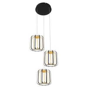 Lampa wisząca Xara LED 48 cm ze ściemniaczem czarno-złota 595513 Lampa wisząca Xara LED 48 cm ze ściemniaczem czarno-złota 595513