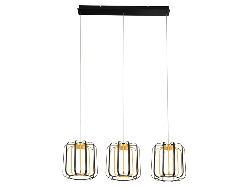 Lampa wisząca Xara LED ze ściemniaczem czarno-złota 595512