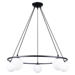 Lampa wisząca Yoli 5-punktowa stalowa czarna 329016 Lampa wisząca Yoli 5-punktowa stalowa czarna 329016