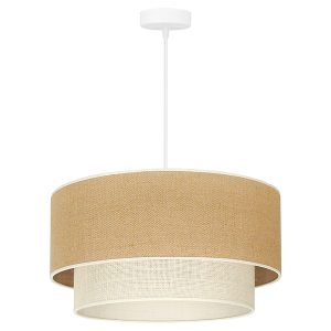 Lampa wisząca Yute Boho tkaninowa beżowa 333582 Lampa wisząca Yute Boho tkaninowa beżowa 333582