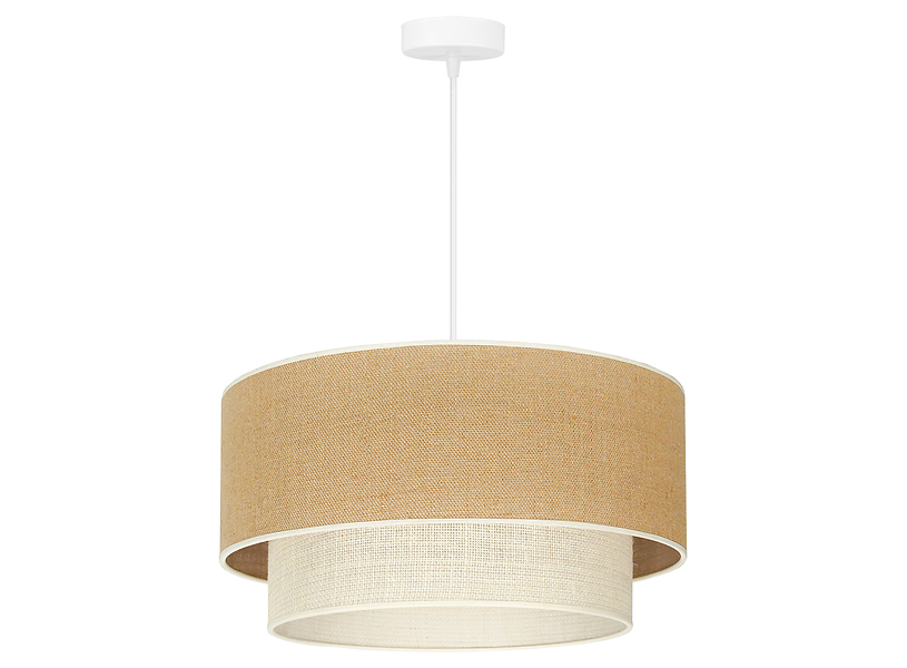 Lampa wisząca Yute Boho tkaninowa beżowa 333582