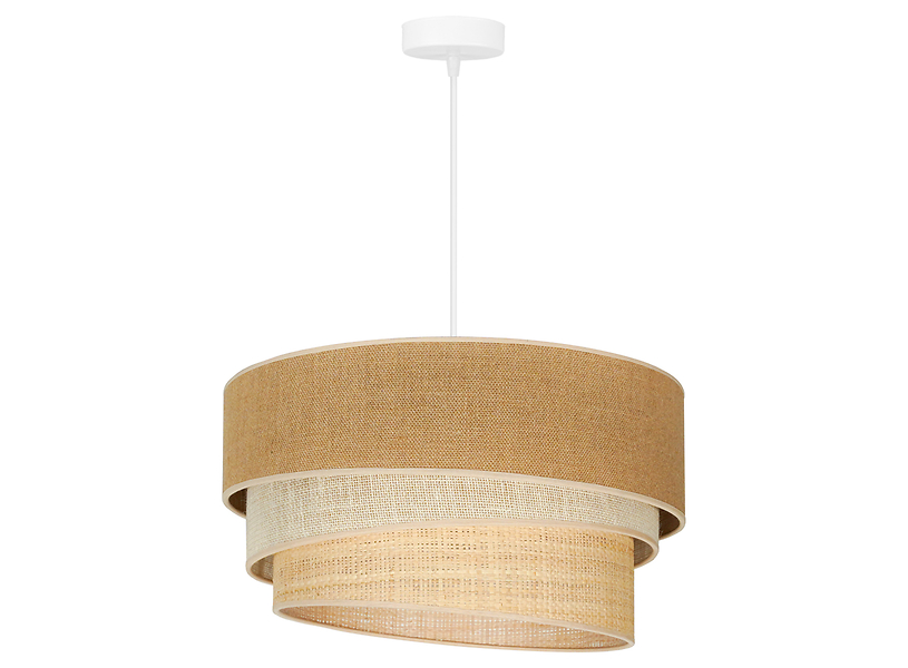 Lampa wisząca Yute Trio tkaninowa beżowa 333713