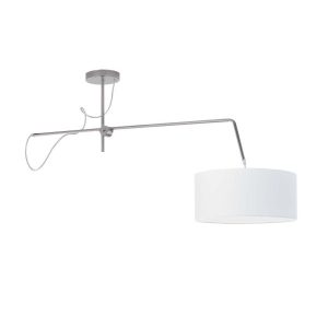 Lampa wisząca z abażurem RIO Srebrny – Biały 858815 Lampa wisząca z abażurem RIO Srebrny – Biały 858815