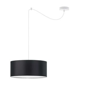 Lampa wisząca z abażurem WAIKIKI W1 Biały – Czarny 879402 Lampa wisząca z abażurem WAIKIKI W1 Biały – Czarny 879402