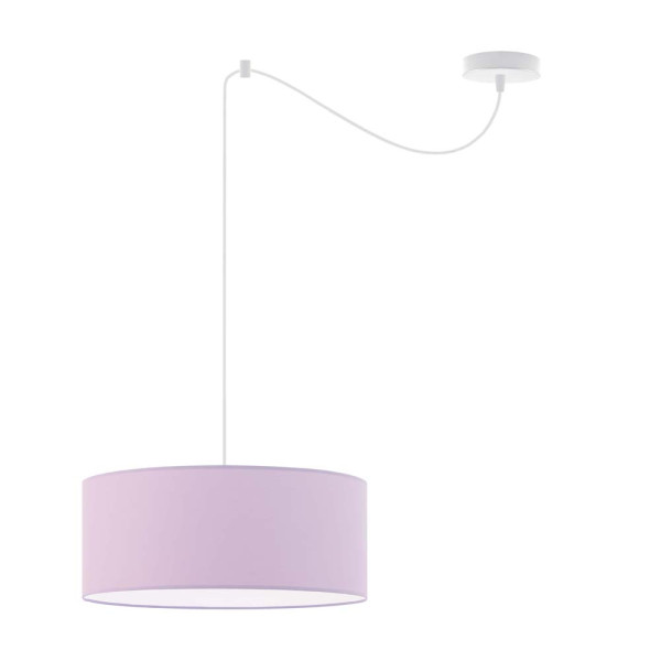 Lampa wisząca z abażurem WAIKIKI W1 Biały - Jasny Fioletowy 879388
