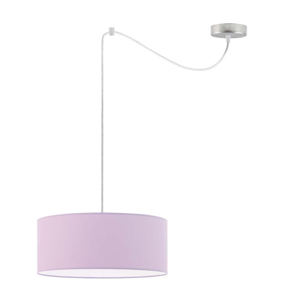 Lampa wisząca z abażurem WAIKIKI W1 Stal Szczotkowana - Jasny Fioletowy 879406