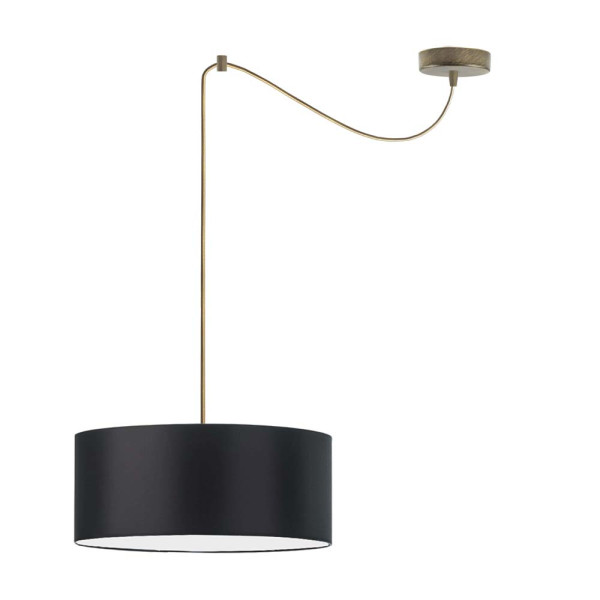 Lampa wisząca z abażurem WAIKIKI W1 Stare Złoto - Czarny 879480