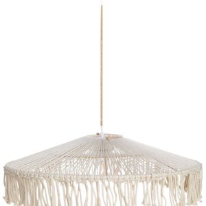 Lampa wisząca z frędzlami pleciona sznurkowa biała 188205 Lampa wisząca z frędzlami pleciona sznurkowa biała 188205