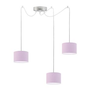 Lampa wisząca z kloszem WAIKIKI W3 Stal Szczotkowana – Jasny Fioletowy 879984 Lampa wisząca z kloszem WAIKIKI W3 Stal Szczotkowana – Jasny Fioletowy 879984