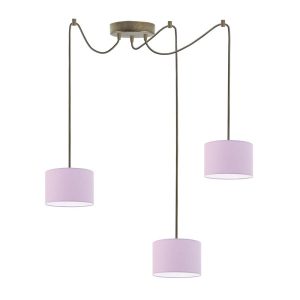 Lampa wisząca z kloszem WAIKIKI W3 Stare Złoto – Jasny Fioletowy 879964 Lampa wisząca z kloszem WAIKIKI W3 Stare Złoto – Jasny Fioletowy 879964