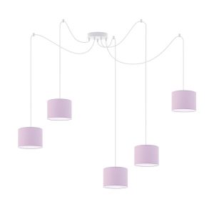 Lampa wisząca z kloszem WAIKIKI W5 Biały – Jasny Fioletowy 883613 Lampa wisząca z kloszem WAIKIKI W5 Biały – Jasny Fioletowy 883613