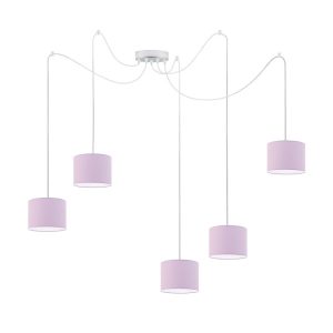 Lampa wisząca z kloszem WAIKIKI W5 Chrom – Jasny Fioletowy 883618 Lampa wisząca z kloszem WAIKIKI W5 Chrom – Jasny Fioletowy 883618