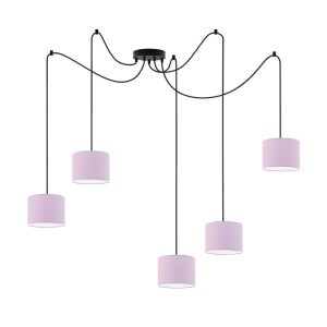 Lampa wisząca z kloszem WAIKIKI W5 Czarny – Jasny Fioletowy 883539 Lampa wisząca z kloszem WAIKIKI W5 Czarny – Jasny Fioletowy 883539
