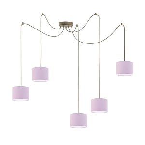 Lampa wisząca z kloszem WAIKIKI W5 Stare Złoto – Jasny Fioletowy 883559 Lampa wisząca z kloszem WAIKIKI W5 Stare Złoto – Jasny Fioletowy 883559