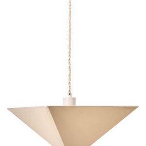 Lampa wisząca z materiałowym abażurem beżowa 902846 Lampa wisząca z materiałowym abażurem beżowa 902846