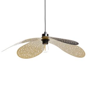 Lampa wisząca z metalowym kloszem czarna 384955 Lampa wisząca z metalowym kloszem czarna 384955