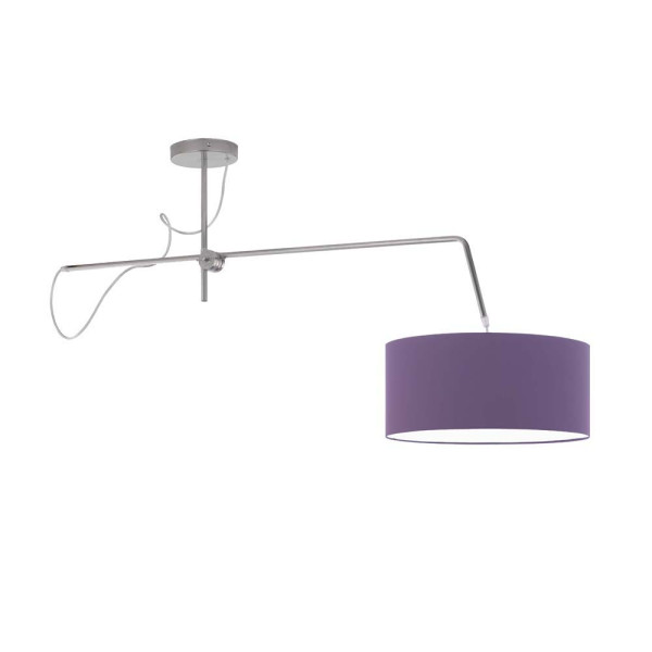 Lampa wisząca z regulacją kąta padania światła RIO Srebrny - Fioletowy 858226