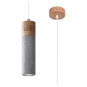 Lampa wisząca Zane 1betonowa szara 52553 Lampa wisząca Zane 1betonowa szara 52553