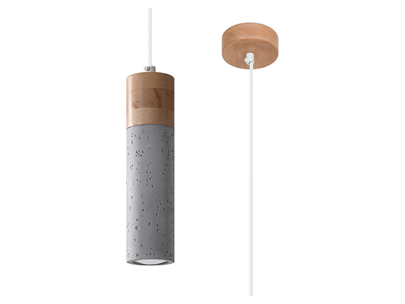 Lampa wisząca Zane 1betonowa szara 52553