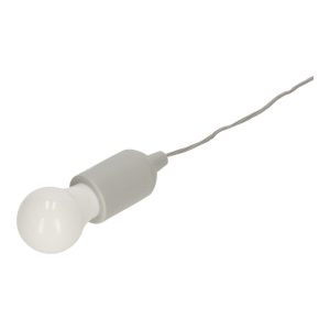 LAMPA WISZĄCA Żarówka szara na baterie mleczny klosz 716097