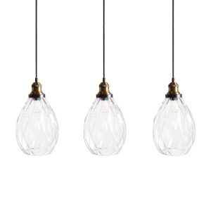 Lampa wisząca ze szklanym kloszem przezroczysta 384957