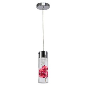 Lampa wisząca Zefir szklana srebrna 34527