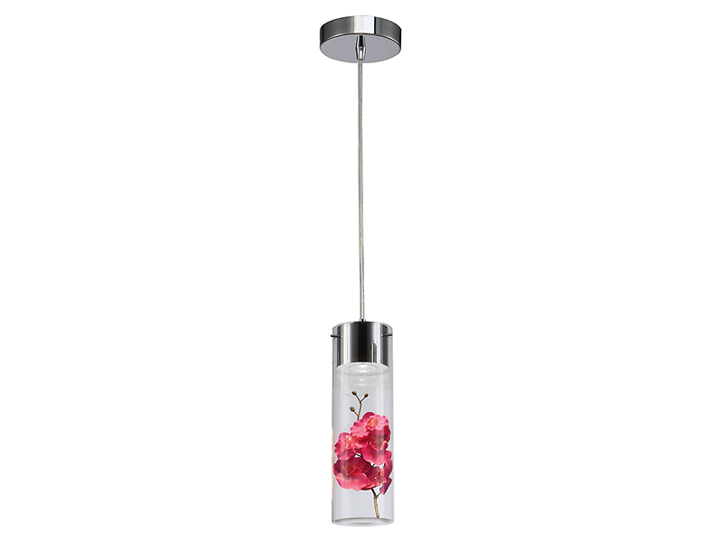 Lampa wisząca Zefir szklana srebrna 34527