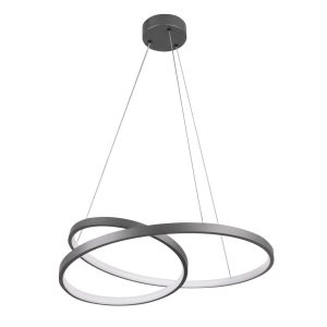 Lampa wisząca ZEFIRA antracyt LED 1x40W Neutralna biel 3700lm Polux 846553