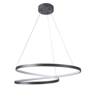 Lampa wisząca ZEFIRA antracyt LED 1x52W Neutralna biel 4900lm Polux 846067