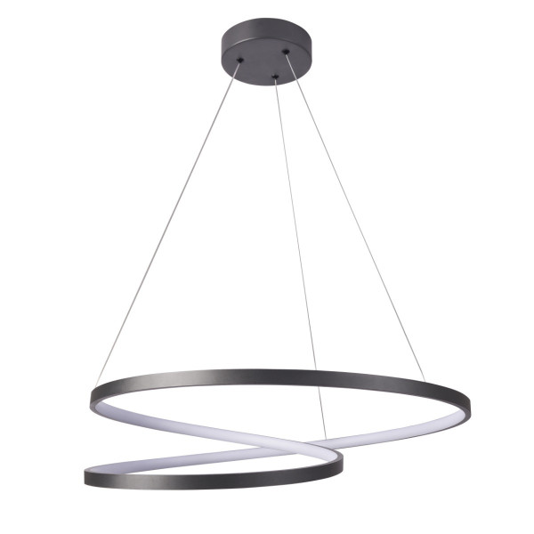 Lampa wisząca ZEFIRA antracyt LED 1x52W Neutralna biel 4900lm Polux 846067