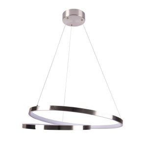 Lampa wisząca ZEFIRA nikiel LED 1x40W Neutralna biel 3700lm Polux 846494