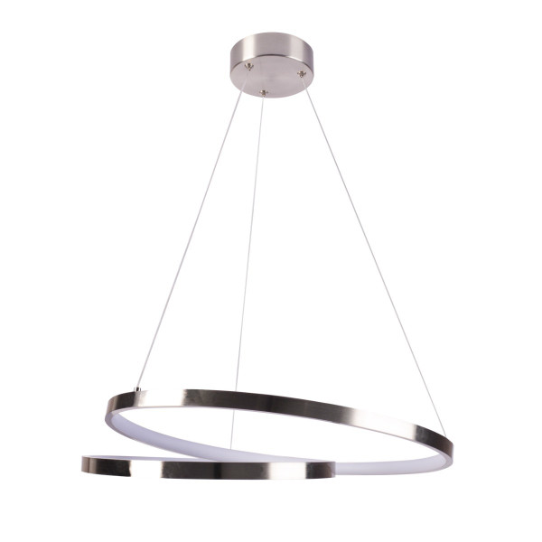 Lampa wisząca ZEFIRA nikiel LED 1x40W Neutralna biel 3700lm Polux 846494